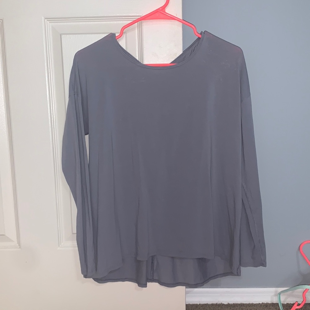 Lululemon grey open back long sleeve